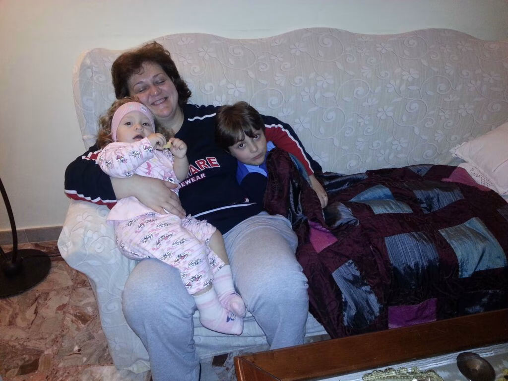 Giuseppina con Francesca e Eugenio