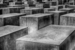 memorial, concrete blocks, concrete, olocausto