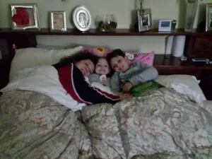 Eugenio, Francesca e Giuseppina nel lettone