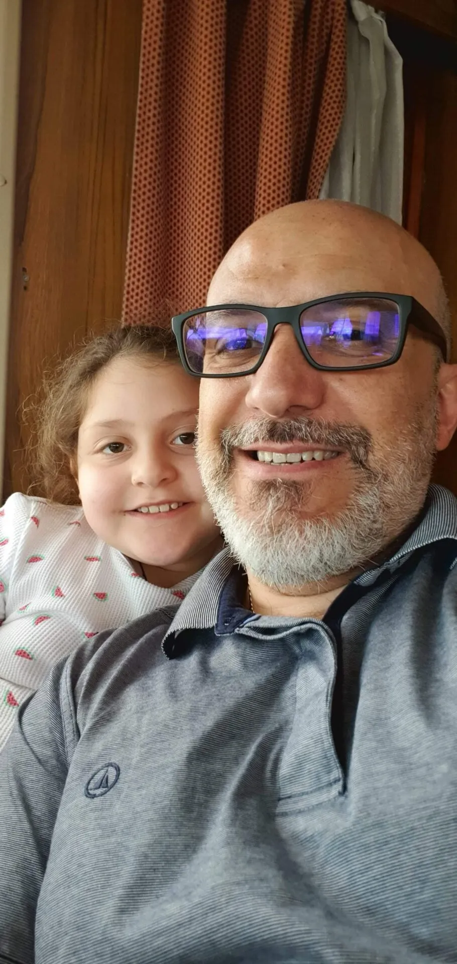 Remigio e Francesca nel camper Albino