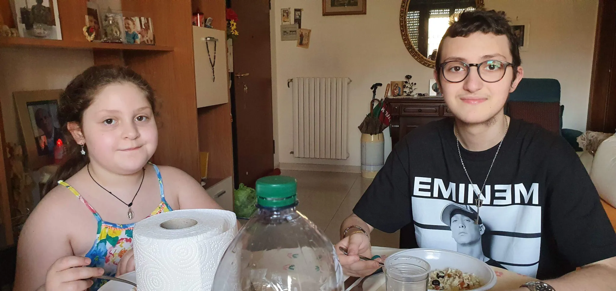 Eugenio e Francesca da nonna Rosaria