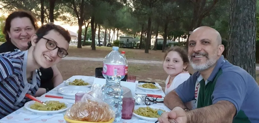 non mi riconosce: noi fantastici 4 appena arrivati ad Assisi