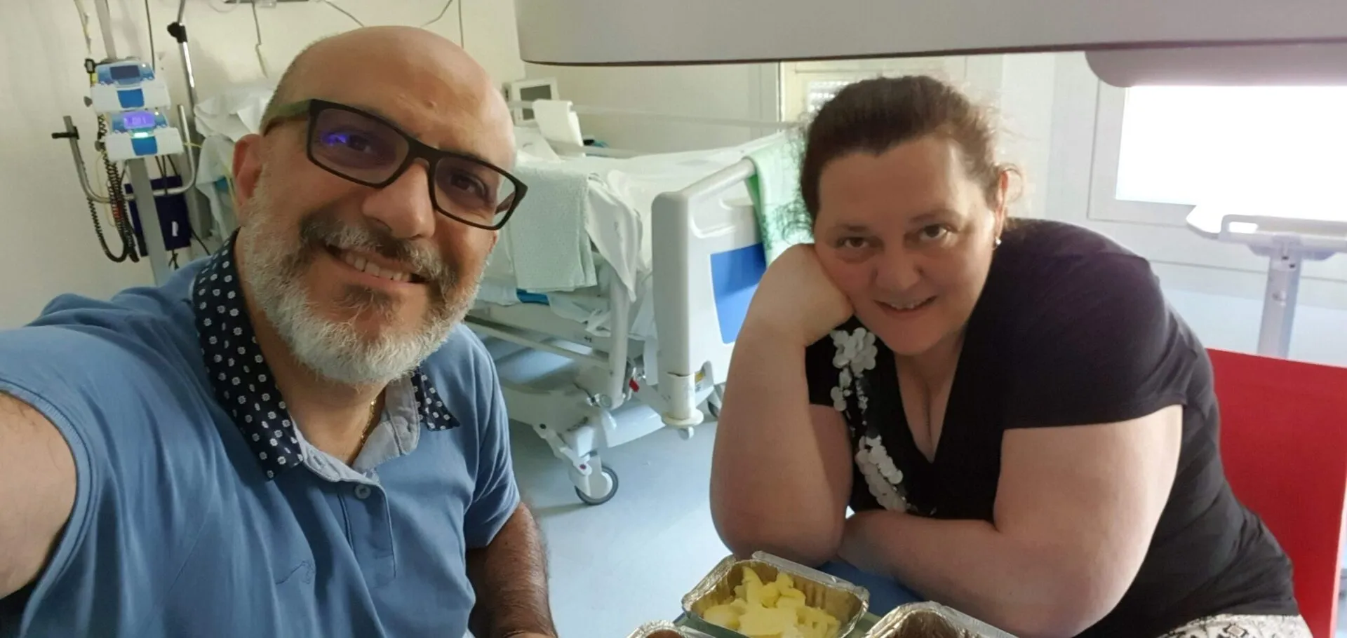 Remigio e Giuseppina pranzano in camera Perugia