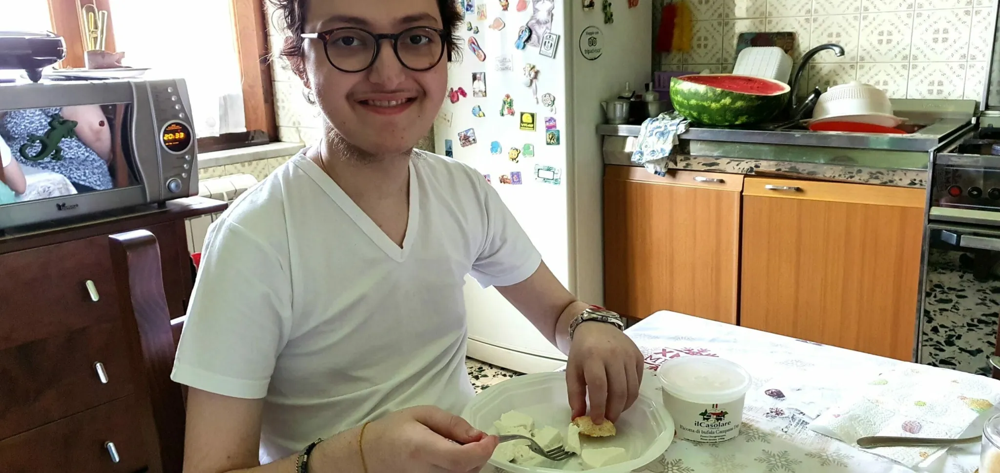Eugenio a pranzo a casa