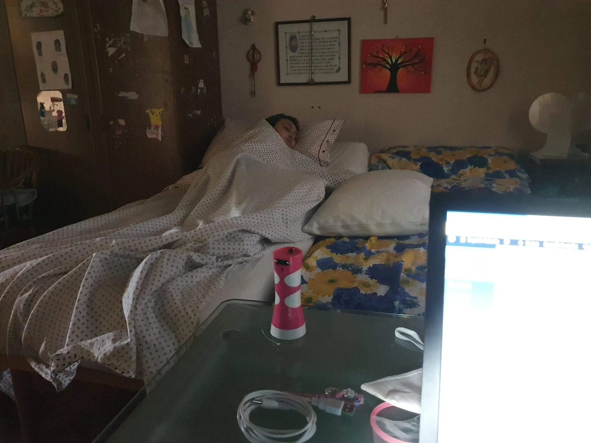 Eugenio nel suo lettuccio