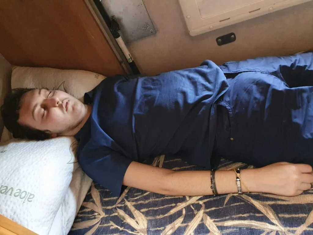Eugenio dorme nel camper Pio
