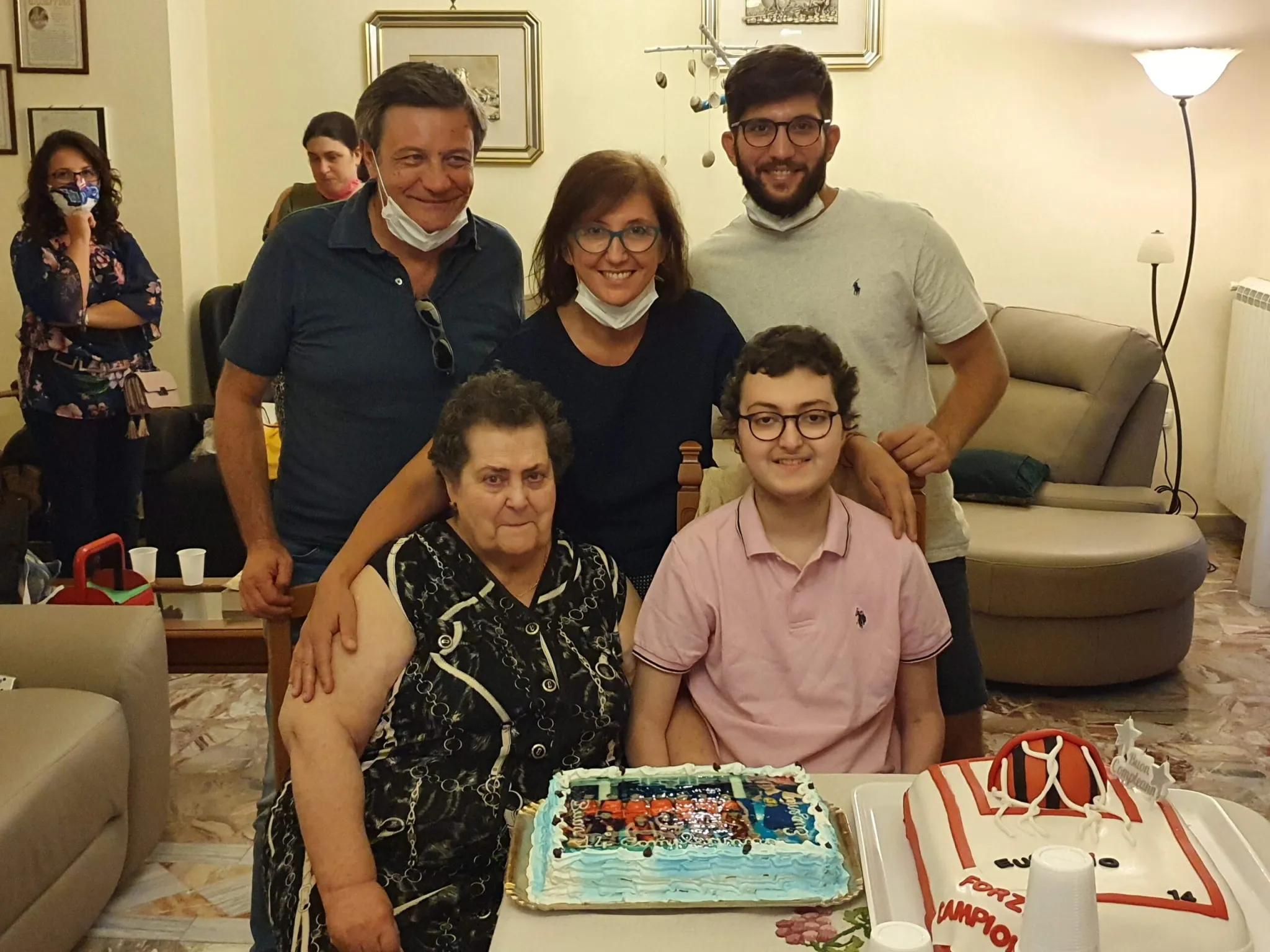 Costantino Leuci, Laura Silvestri, Federico Leuci, nonna Antonietta e Eugenio Ruberto