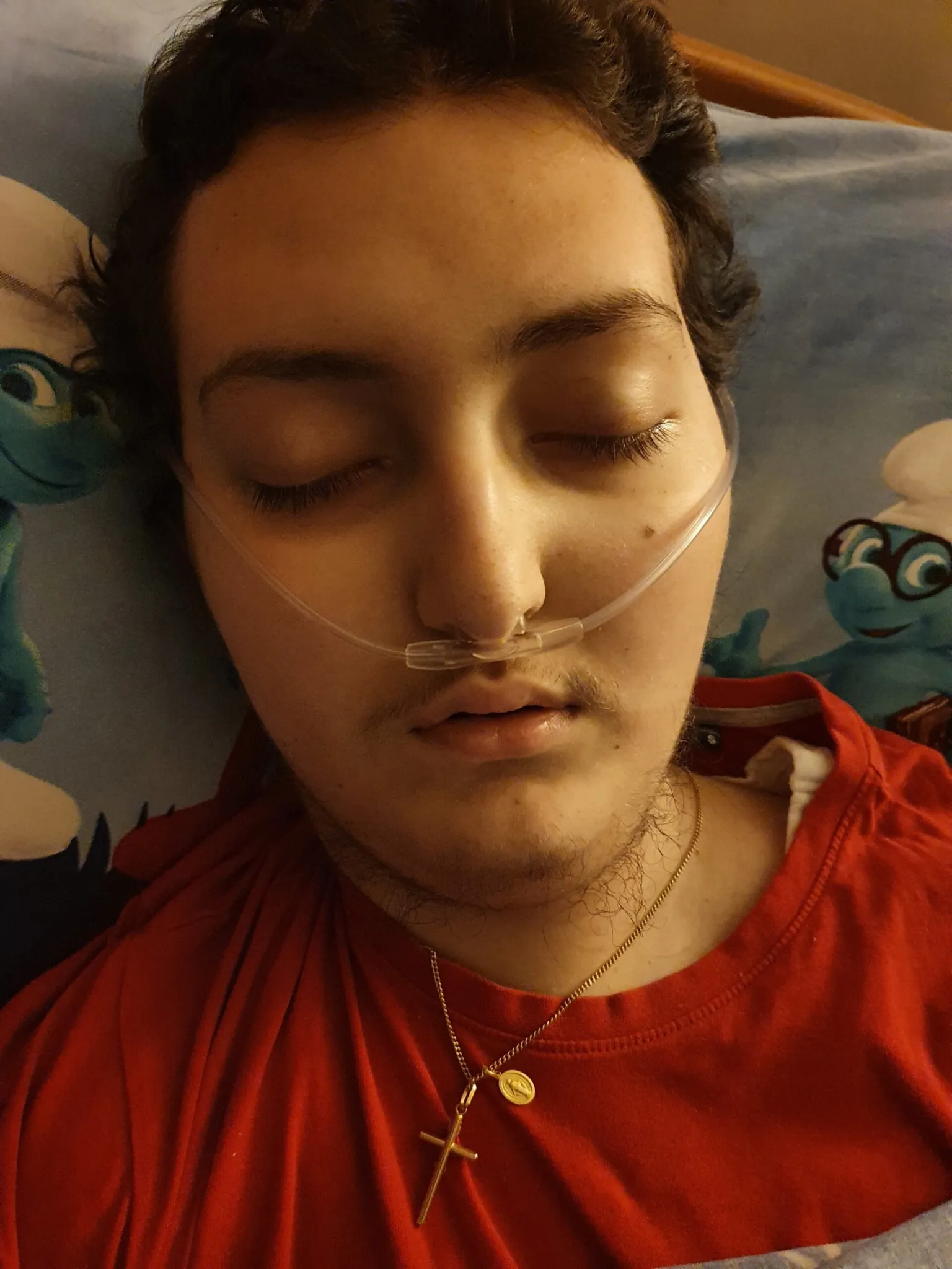 Eugenio dorme nel lettuccio