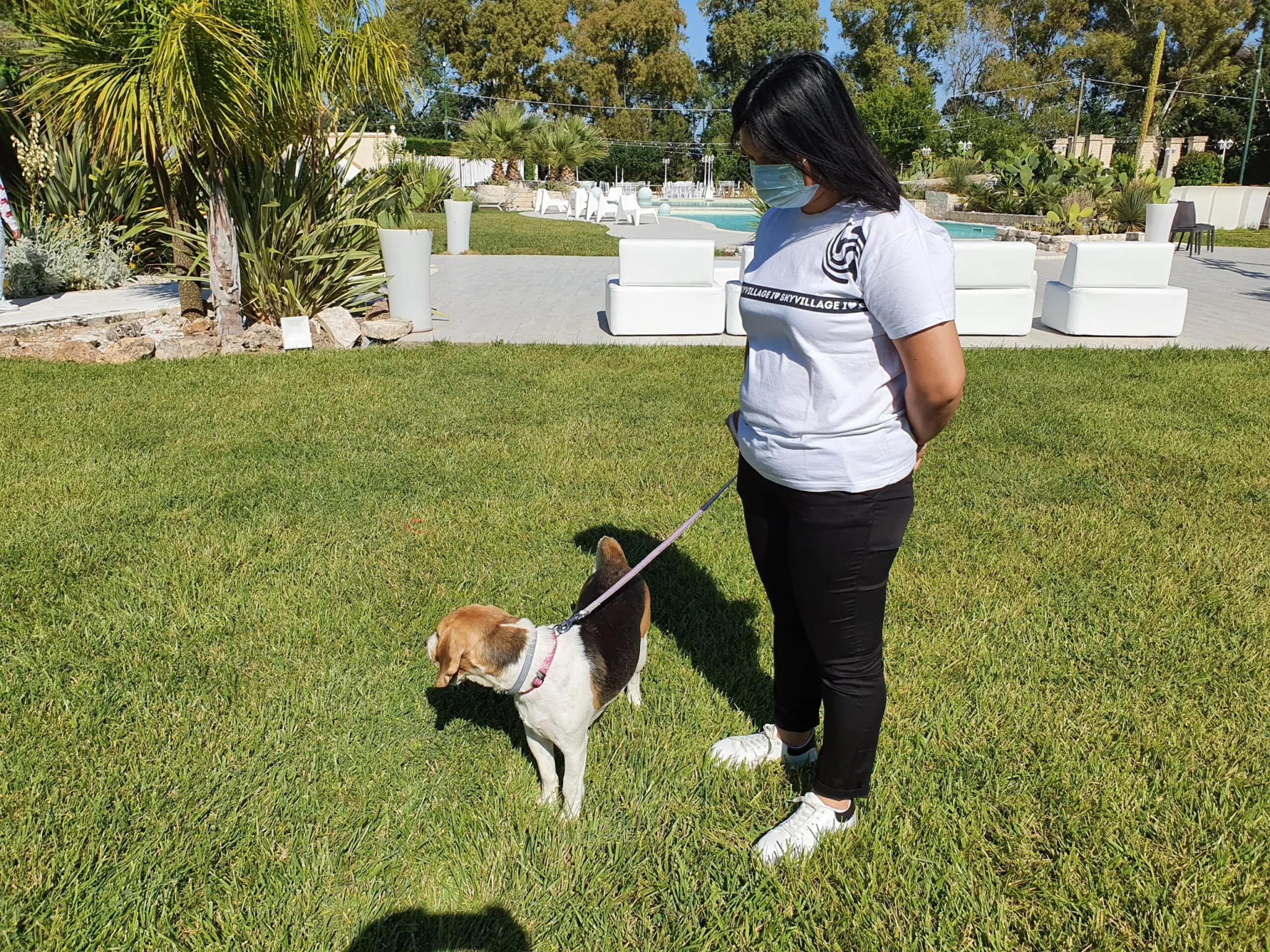 Lussy con la sua dog sitter