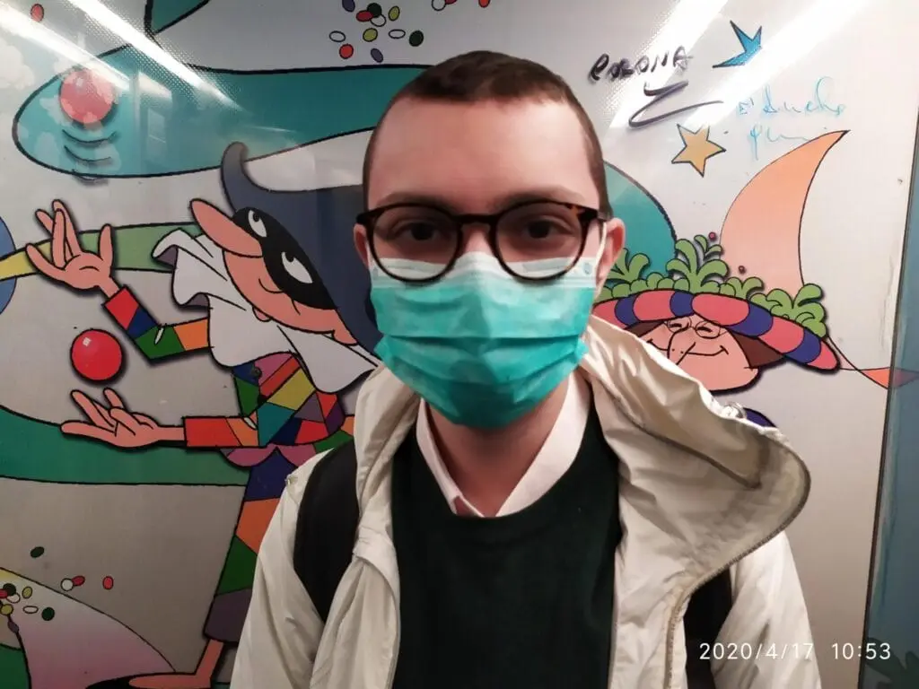 Eugenio in ascensore OPBG