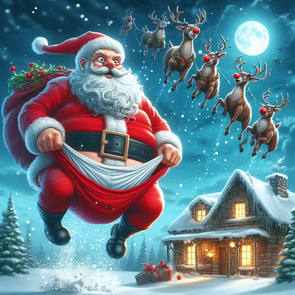 babbo natale perde i pantaloni