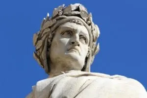 statue of dante alighieri, monument, sculpture