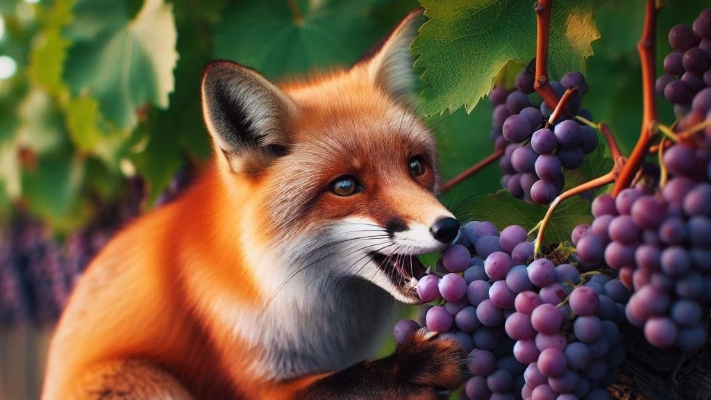 la volpe mangia uva