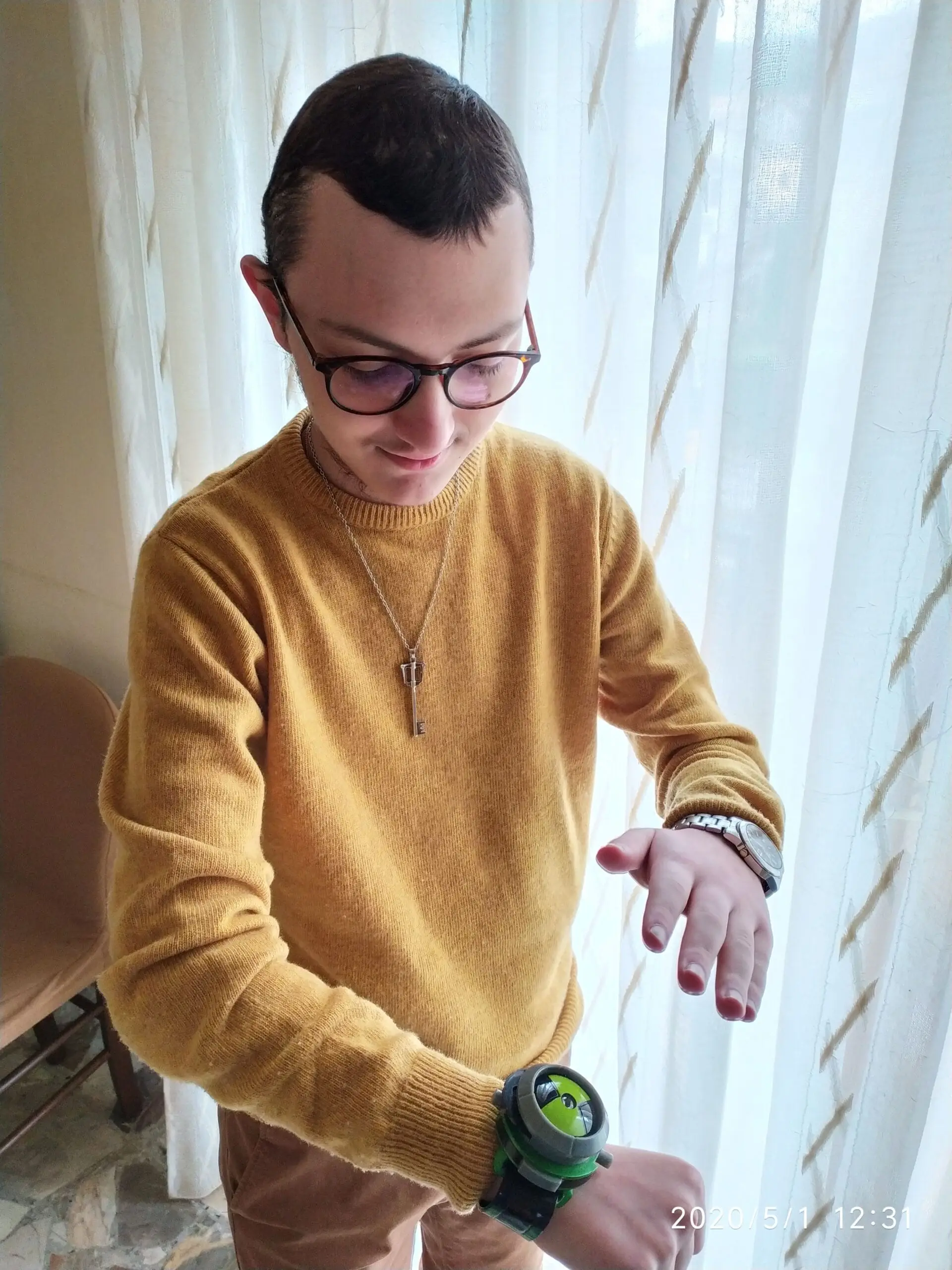 Eugenio con l'orologio di Ben Ten