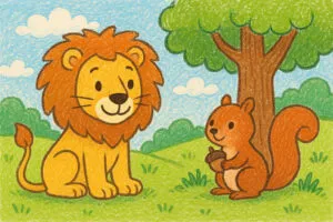 Il leone e lo scoiattolo