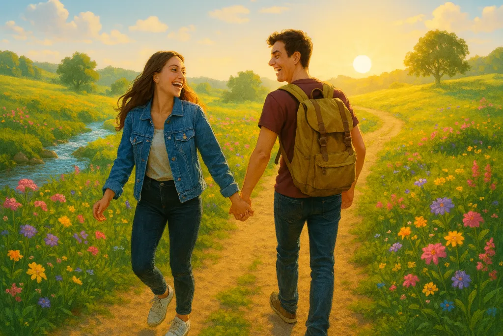 mettersi in cammino, ragazzo e ragazza