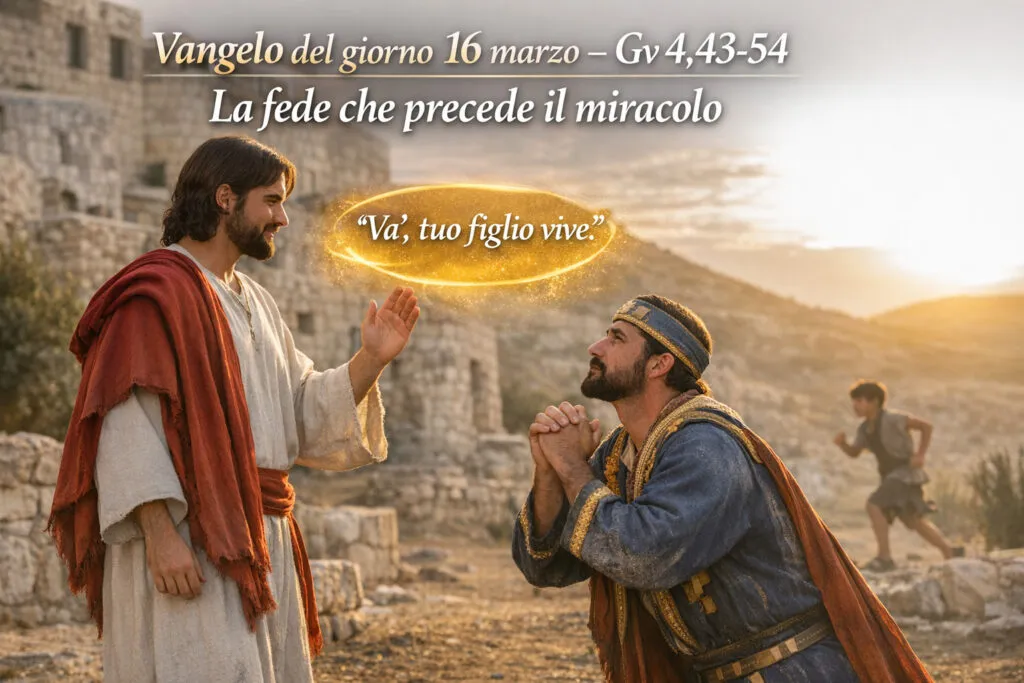Va tuo figlio vive! Dal Vangelo secondo Giovanni Gv 4,43-54