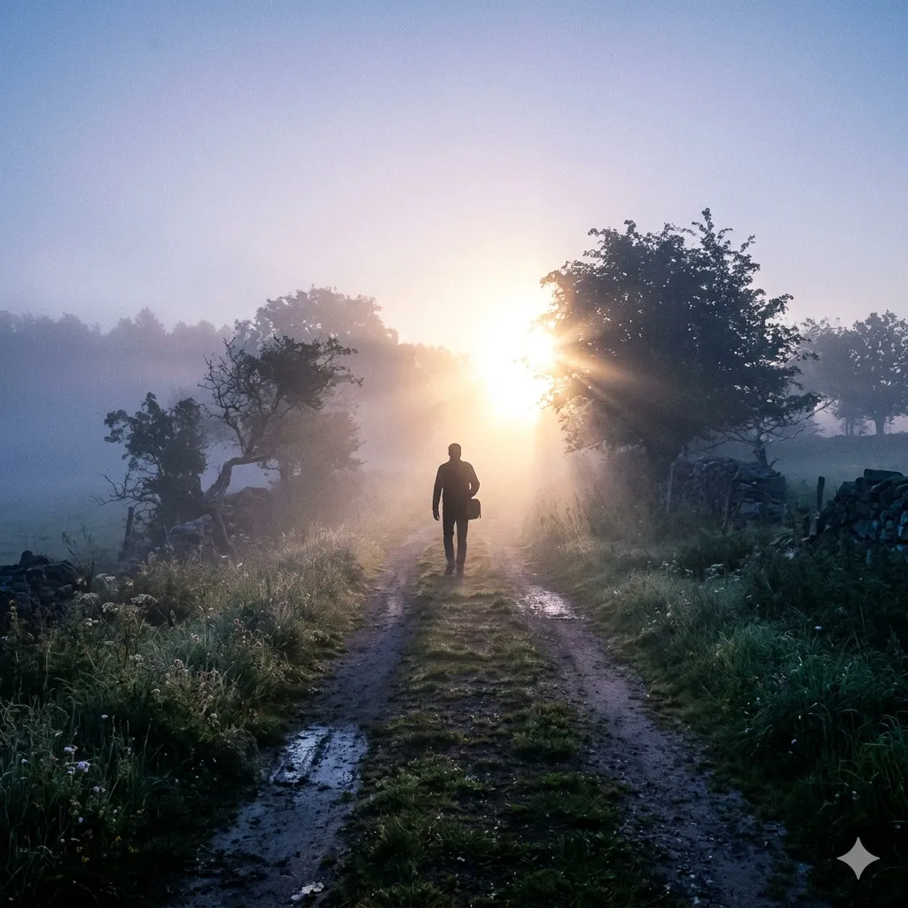 uomo verso la Luce