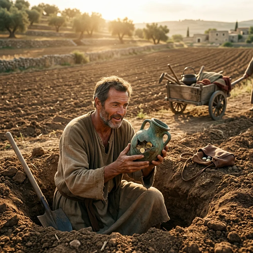 Vende tutti i suoi averi e compra quel campo. Dal Vangelo secondo Matteo Mt 13,44-52