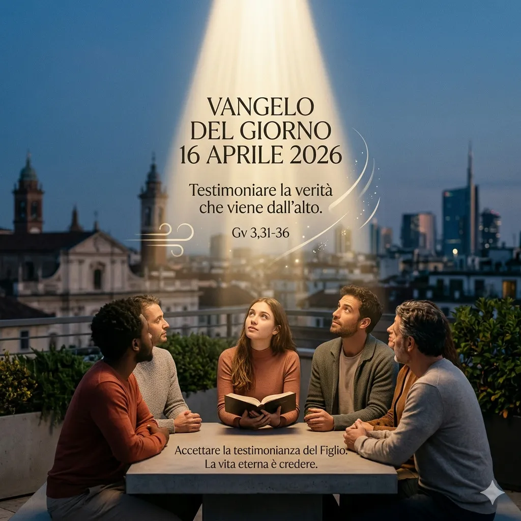 Vangelo del giorno 16 aprile 2026, luce dall'alto