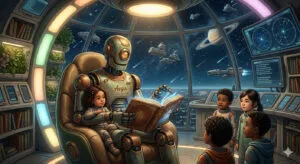 robot legge le favole