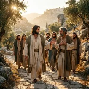 Gesù cammina con gli Apostoli