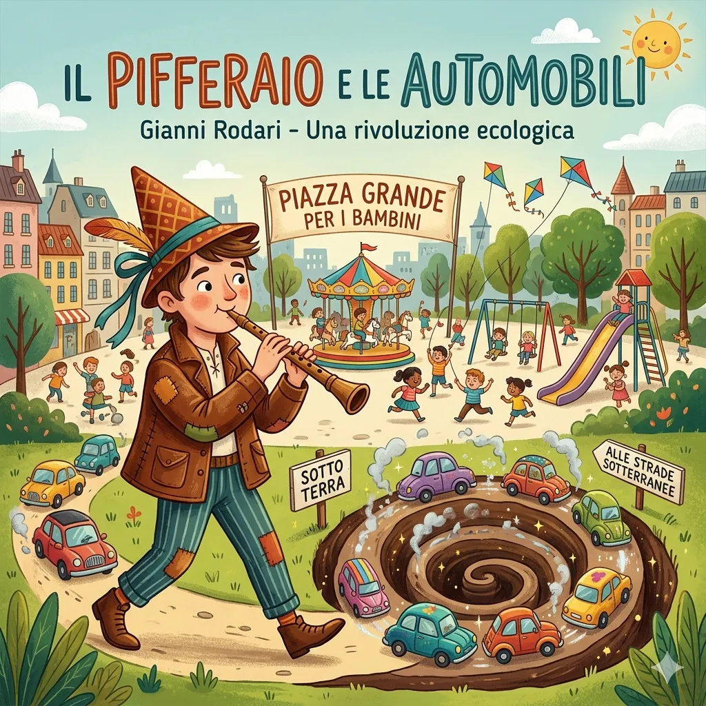 Il pifferaio e le automobili di Gianni Rodari