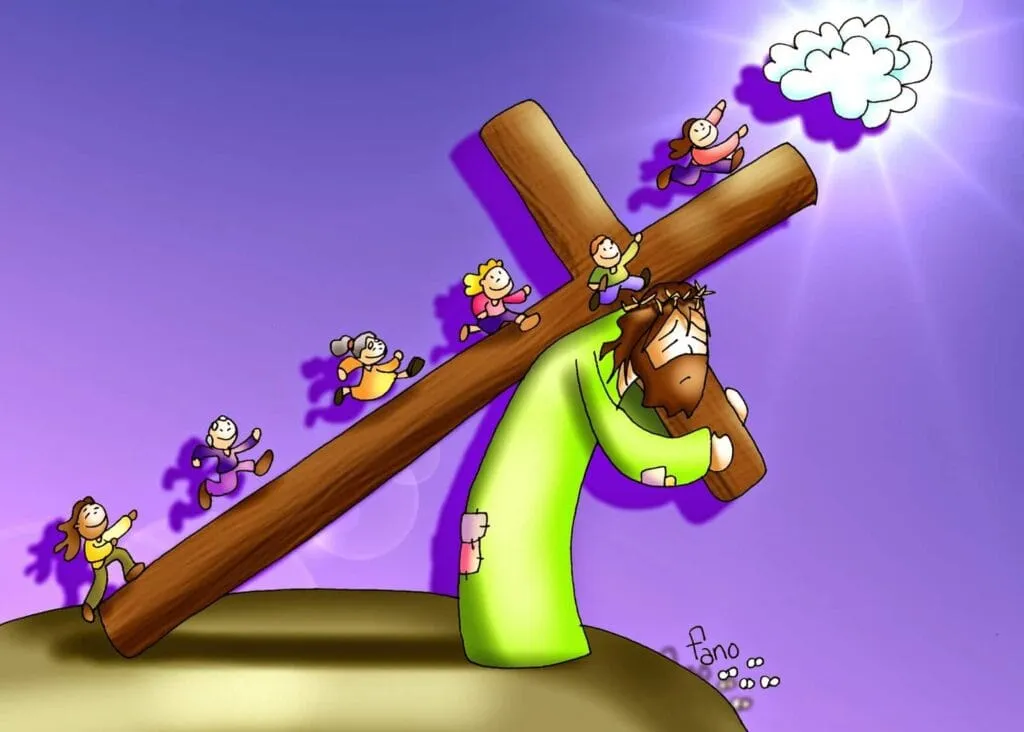 Gesù porta la croce