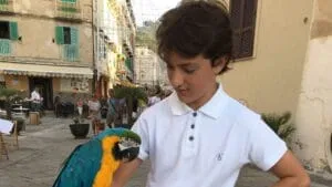 Eugenio e il pappagallo a Tropea