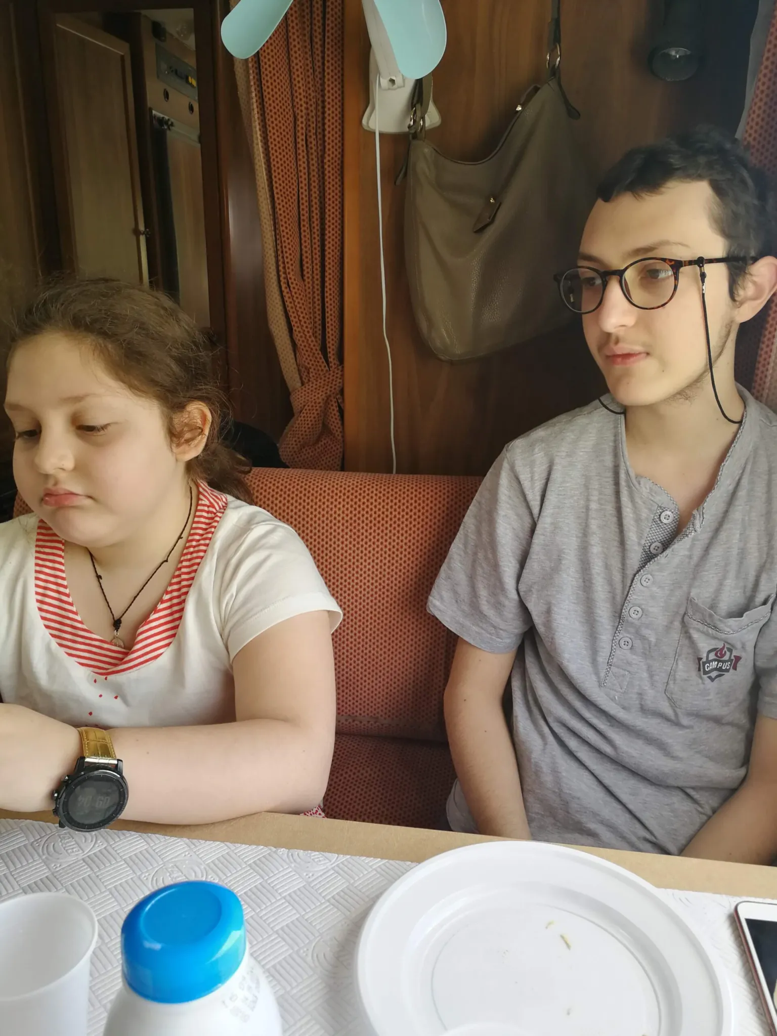 Eugenio e Francesca nel camper Albino