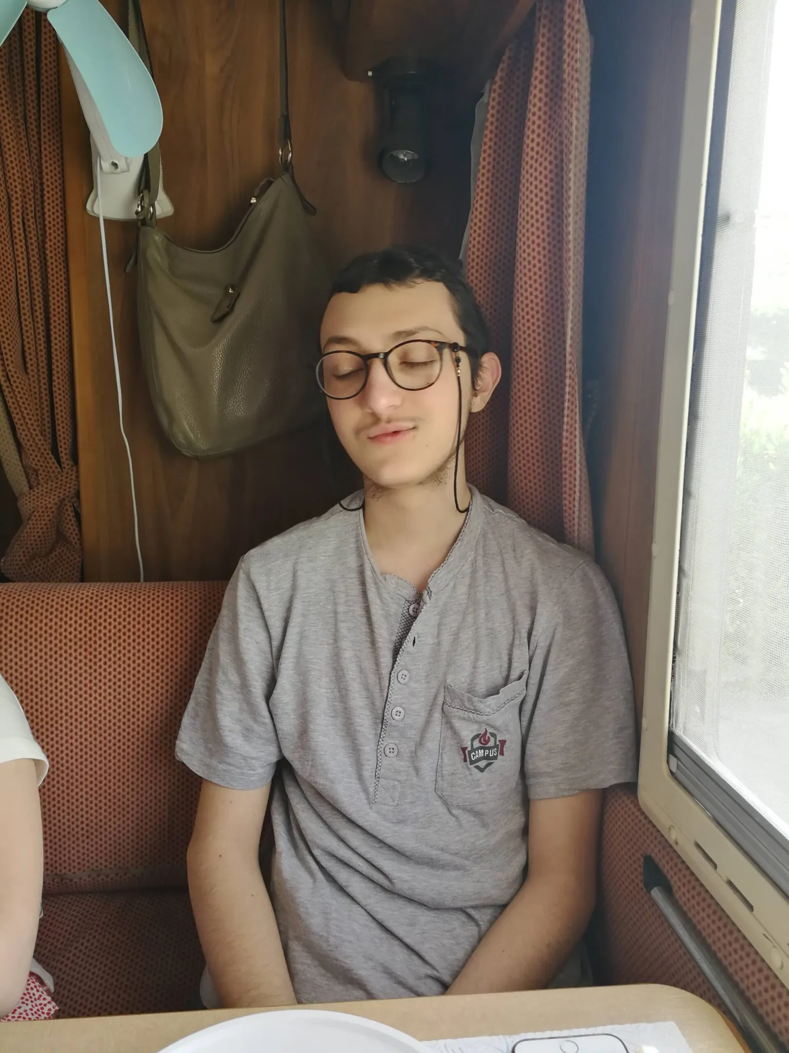 Eugenio nel camper Albino