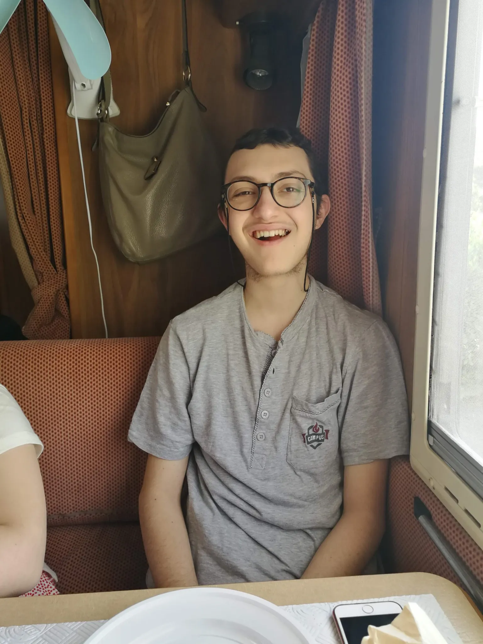 Eugenio nel camper Albino