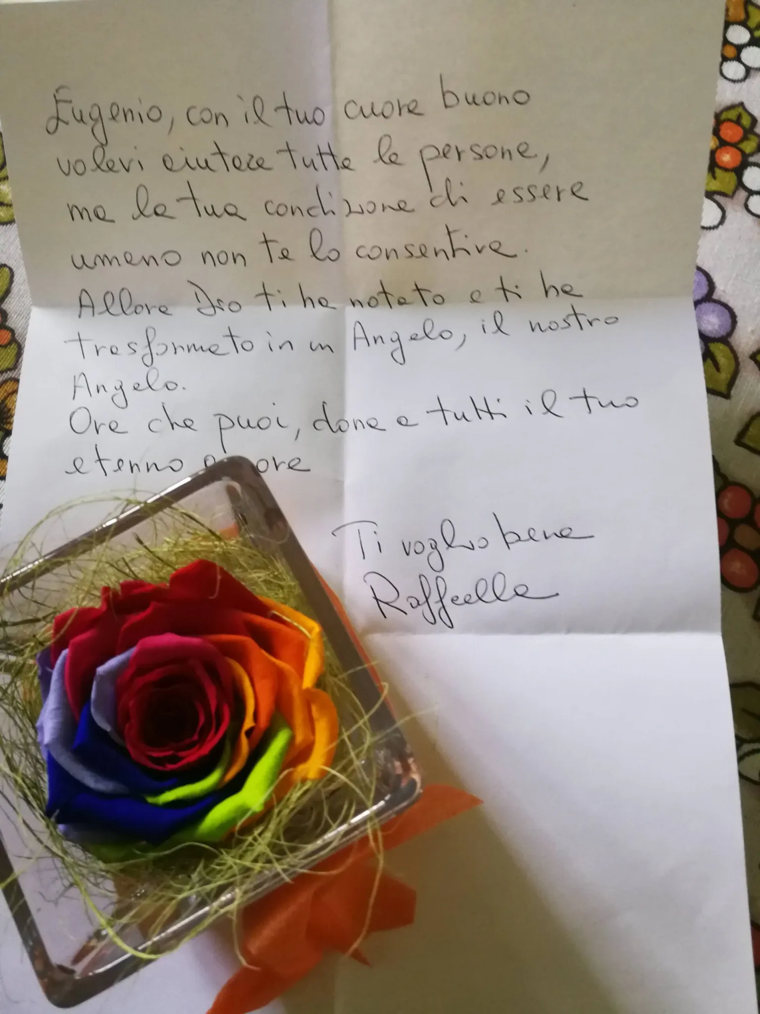 Amore, solo Amore - lettera Raffaella