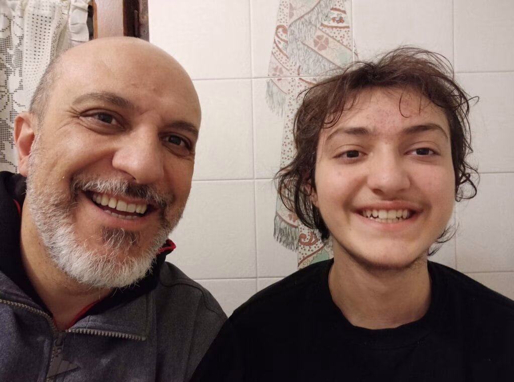 Eugenio e Remigio nel bagno sopra