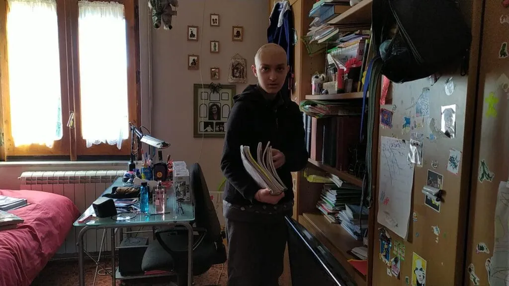 Eugenio prepara i liberi per la scuola