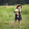 girl, child, flower wallpaper, bimba con vestito