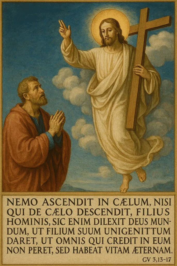 immagine basata sul passo del vangelo Gv 3,13-17