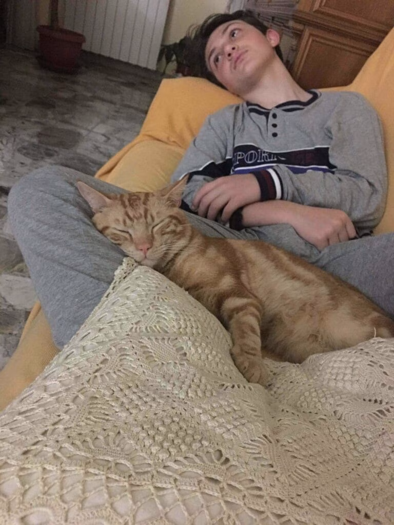 Eugenio e gatto Luke