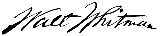 la firma di Walt Whitman