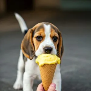 la beagle e il gelato al limone