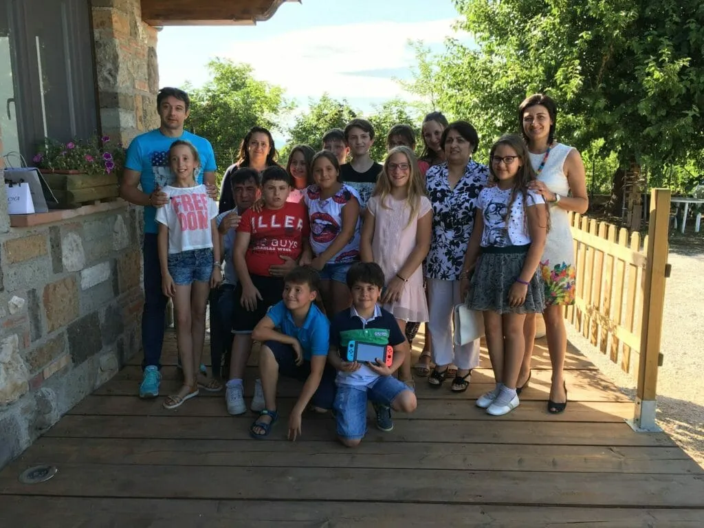 pranzo con la classe nel 2017