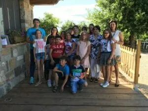 pranzo con la classe nel 2017