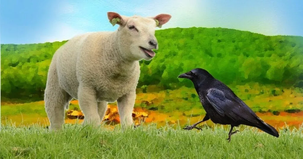 La cornacchia e la pecora