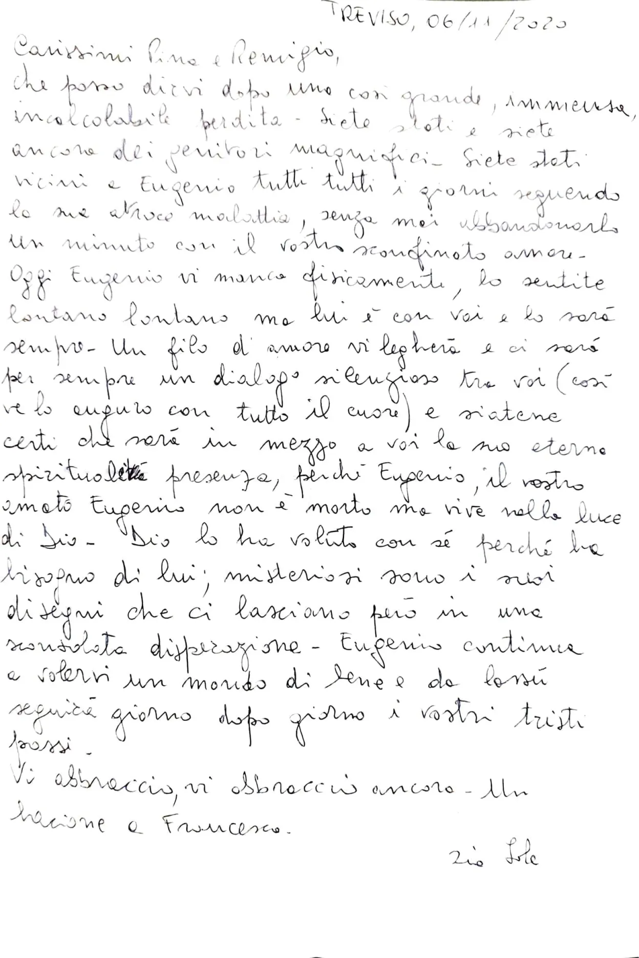 lettera zia jole 1