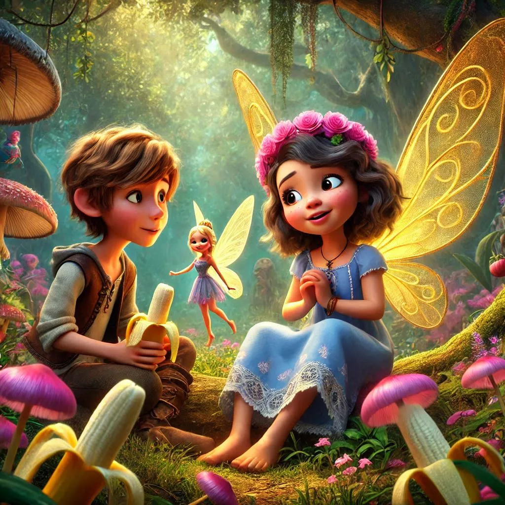 sofia, max, and the fairy lino in the enchanted forest