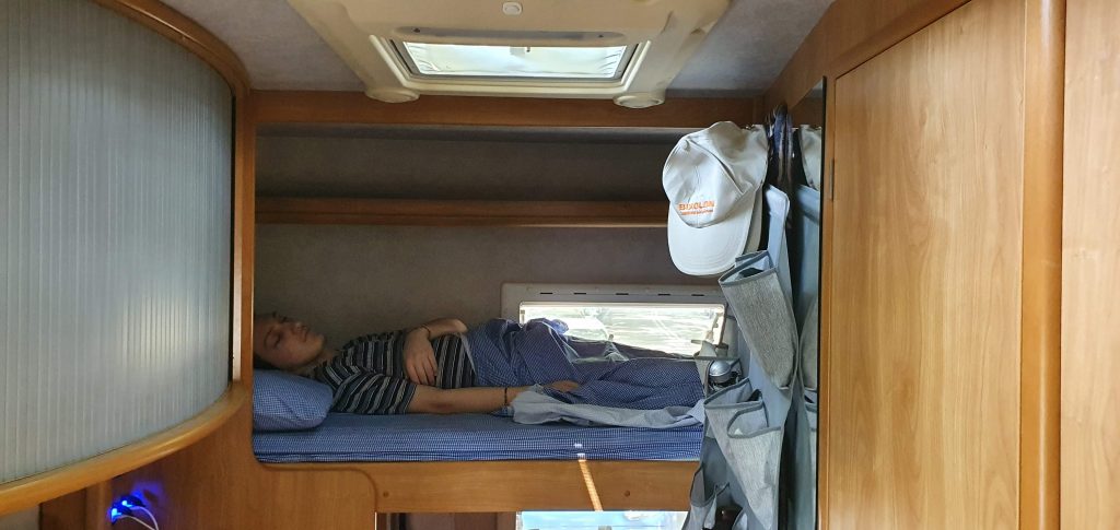 Eugenio dorme in camper PIO
