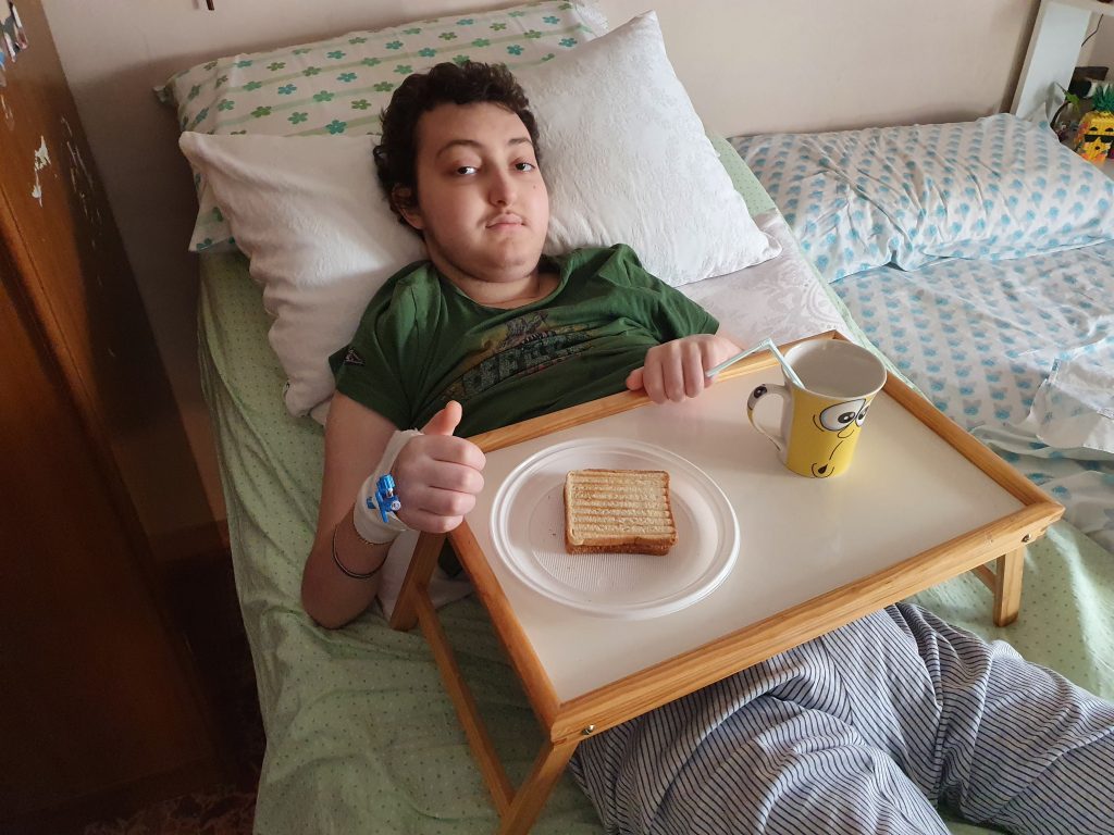Eugene breakfast in bed