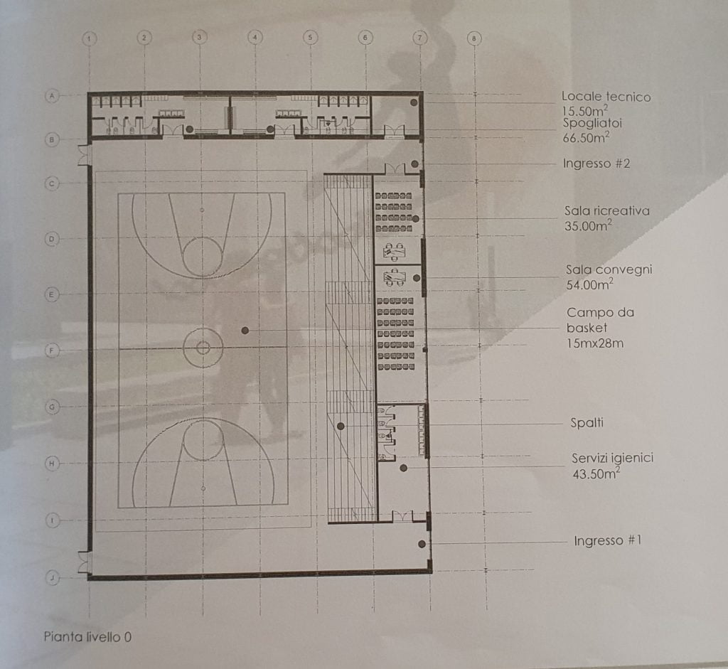 Plan des Sportzentrums Eugenio Ruberto