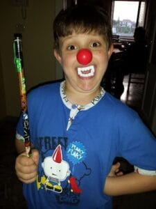 Eugenio con il naso da pagliaccio 14 giugno 2014