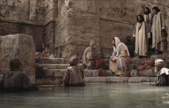 Gesù col paralitico nella piscina